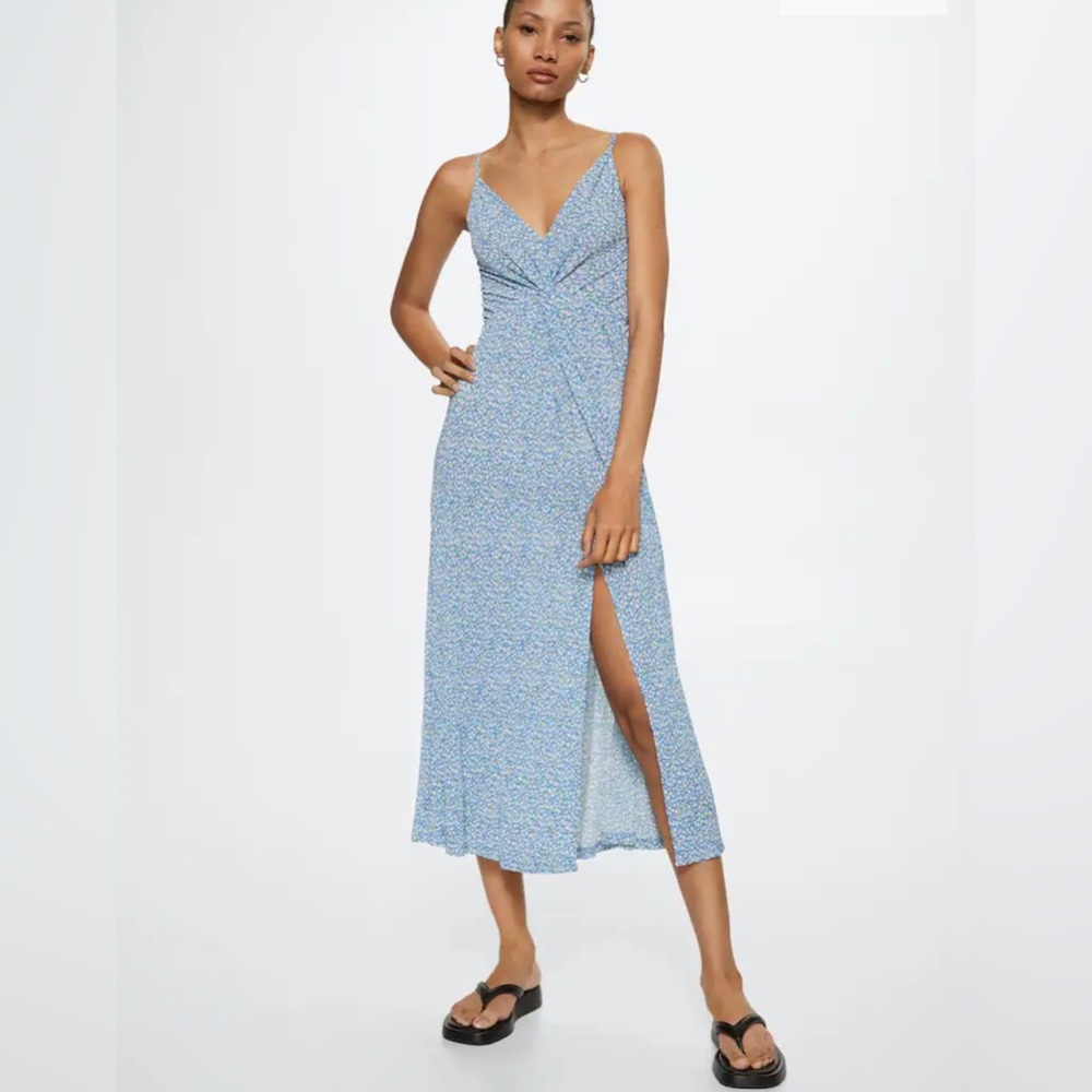 Light blue Mango midi dress
